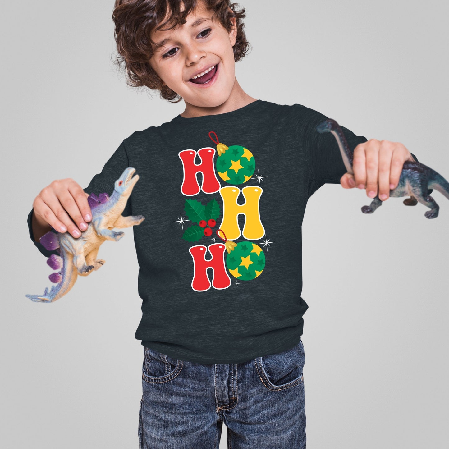 Ho Ho Ho, Christmas Sweatshirt, Christmas Long Sleeves, Christmas Sweater, Christmas Crewneck For Toddler, Christmas Present
