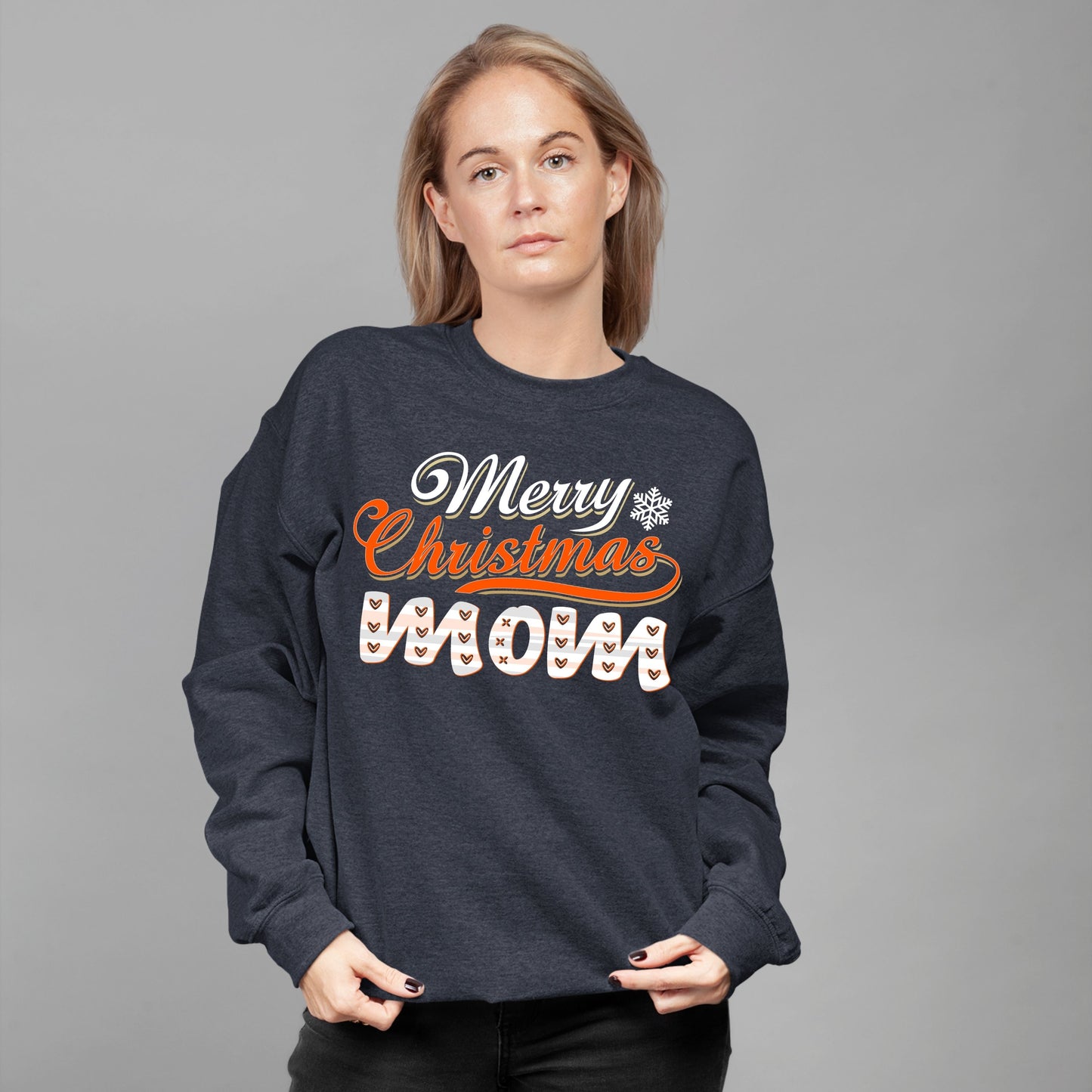 Merry Christmas Mom, Christmas Crewneck For Women, Christmas Long Sleeves, Christmas Sweatshirt, Christmas Sweater, Christmas Present