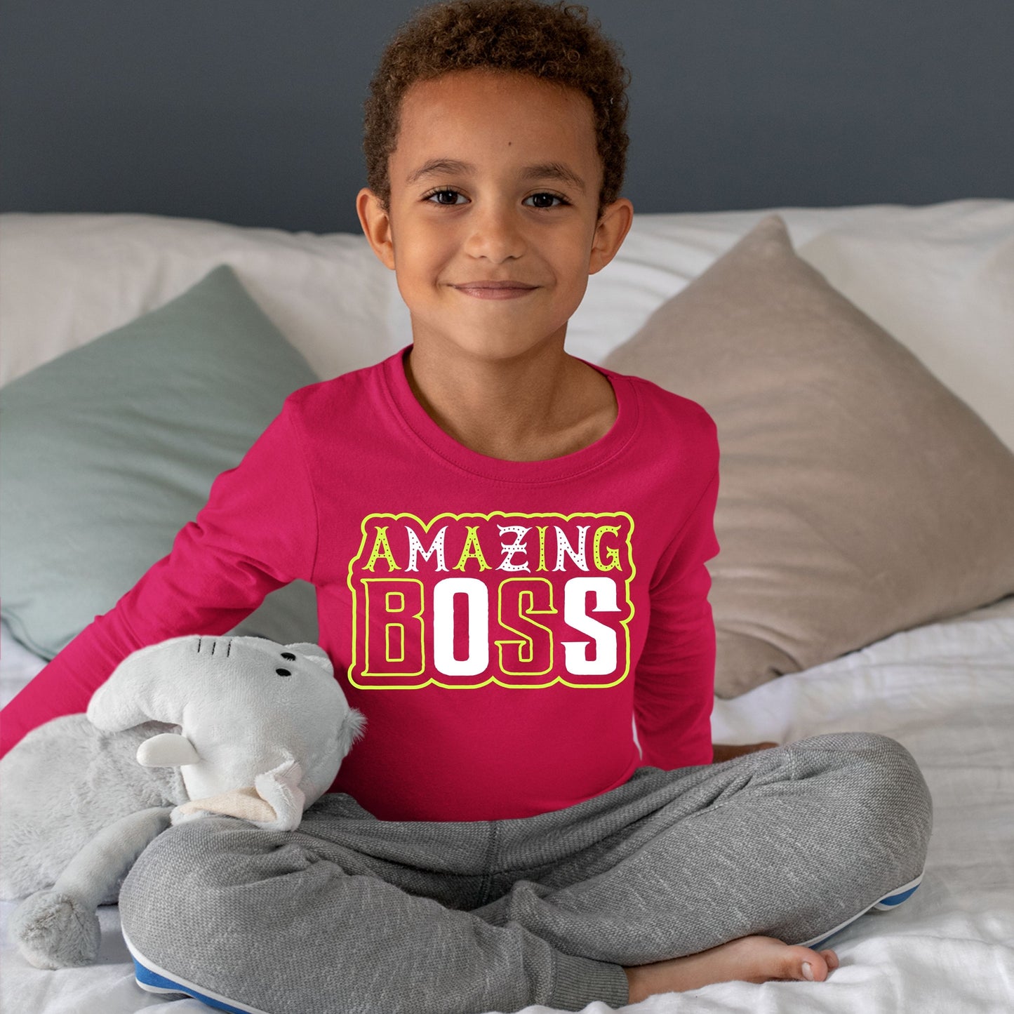 Amazing Boss, Christmas Long Sleeves, Christmas Crewneck For Toddler, Christmas Sweatshirt, Christmas Sweater, Christmas Present