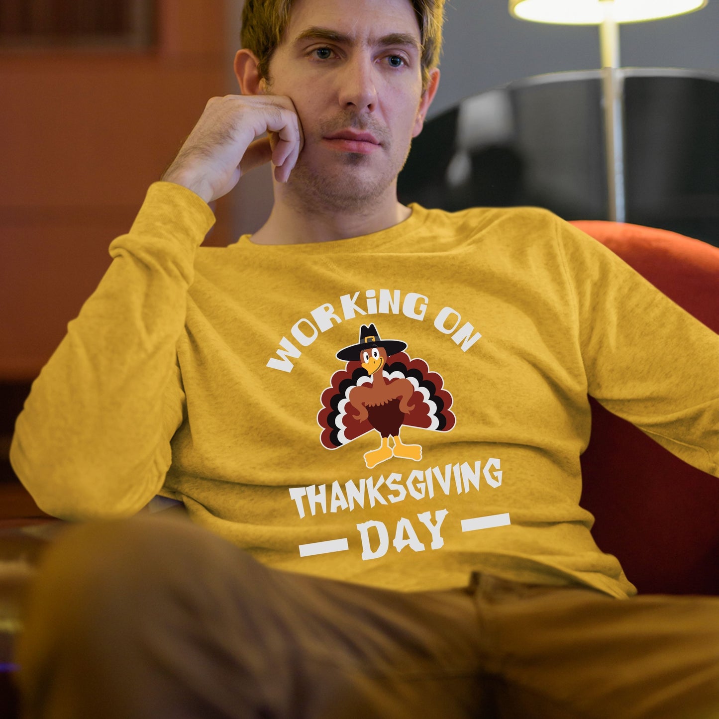 Thanksgiving Working on Thanksgiving Sweatshirt, Thanksgiving Sweatshirt, Thanksgiving Sweater for Men, Thanksgiving Sweater for Women