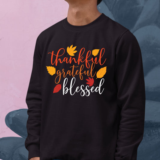 Thankful Grateful Blessed, Thanksgiving Sweatshirt, Thanksgiving Sweater for kids, Thanksgiving Gift Ideas, Cute Thanksgiving