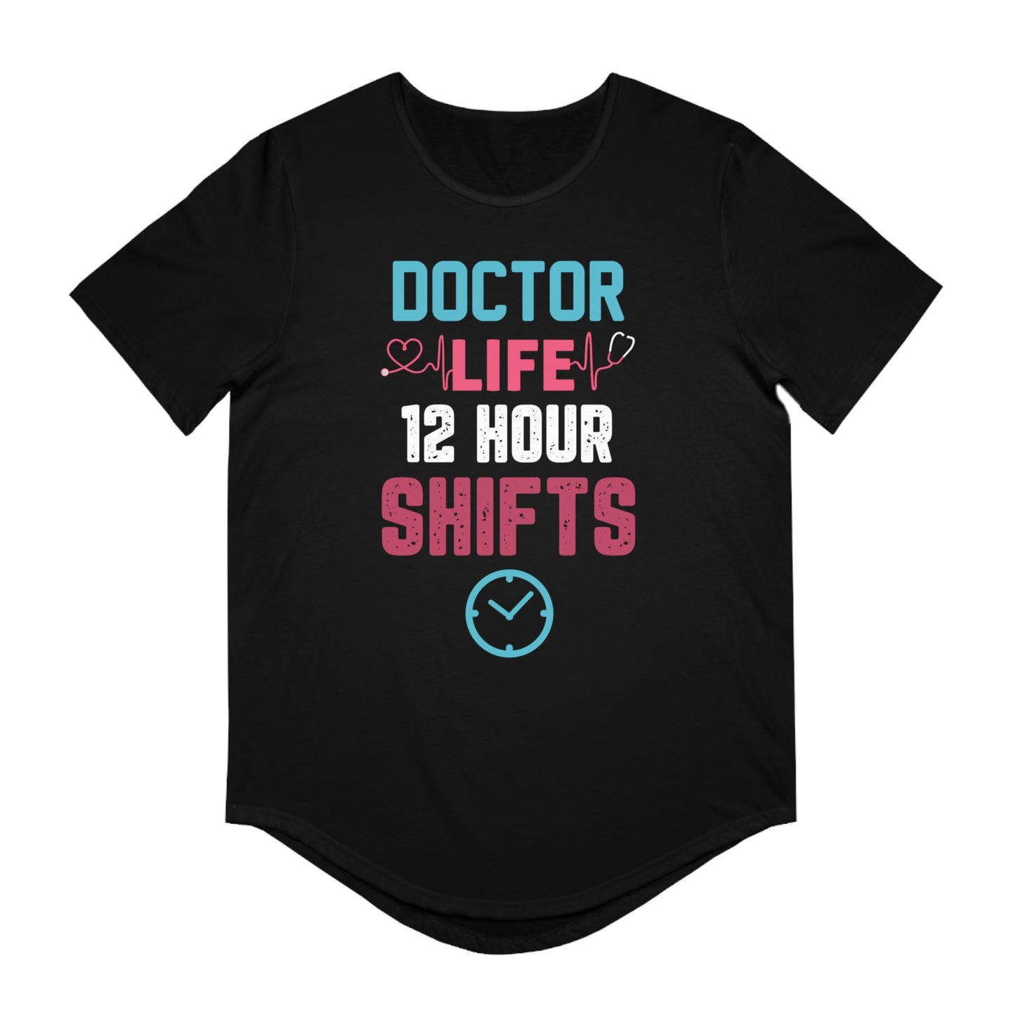 Doctor Life 12 Hour Shifts Men's Jersey Curved Hem Tee, Doctor shirts, Doctor gift ideas, New Doctor shirt, doctors gift, Doctor team shirt
