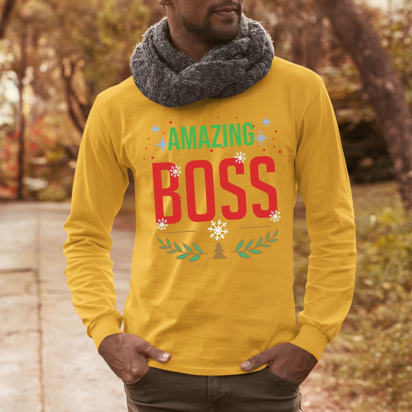 Amazing Boss, Men Long Sleeves, Christmas Shirts, Christmas Sweatshirts, Christmas, Christmas Clothing, Christmas Decor