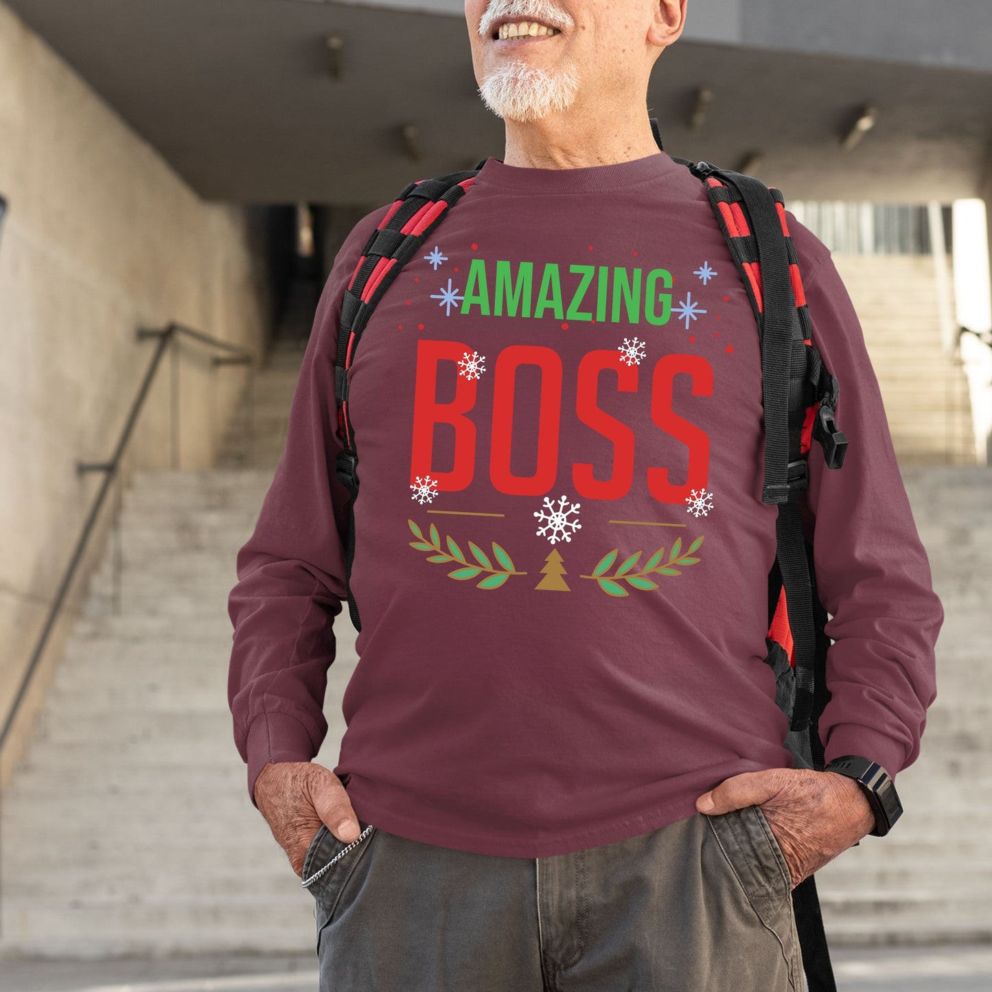 Amazing Boss, Men Long Sleeves, Christmas Shirts, Christmas Sweatshirts, Christmas, Christmas Clothing, Christmas Decor