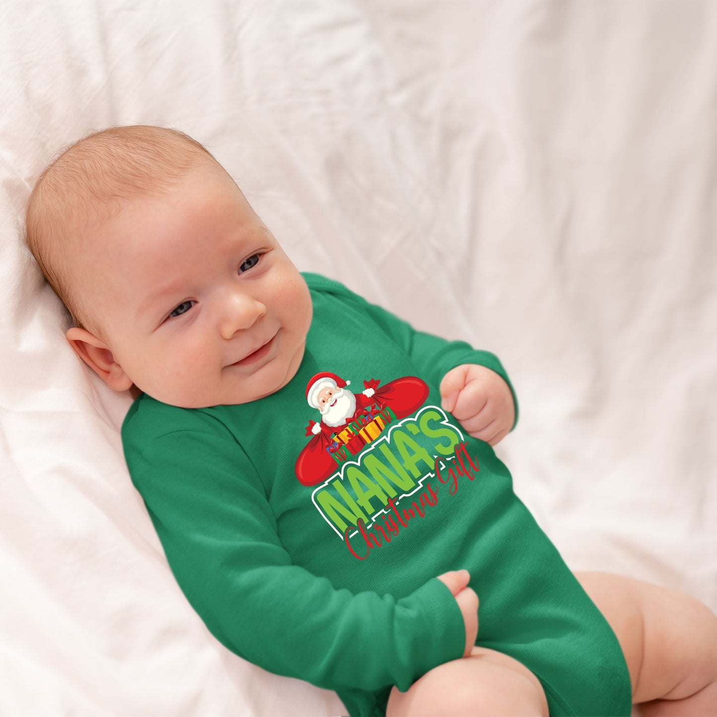 Nana's Christmas Gift, Christmas Bodysuits For Kids, Christmas Long Sleeves, Christmas Bodysuits, Christmas Onesies, Christmas Present