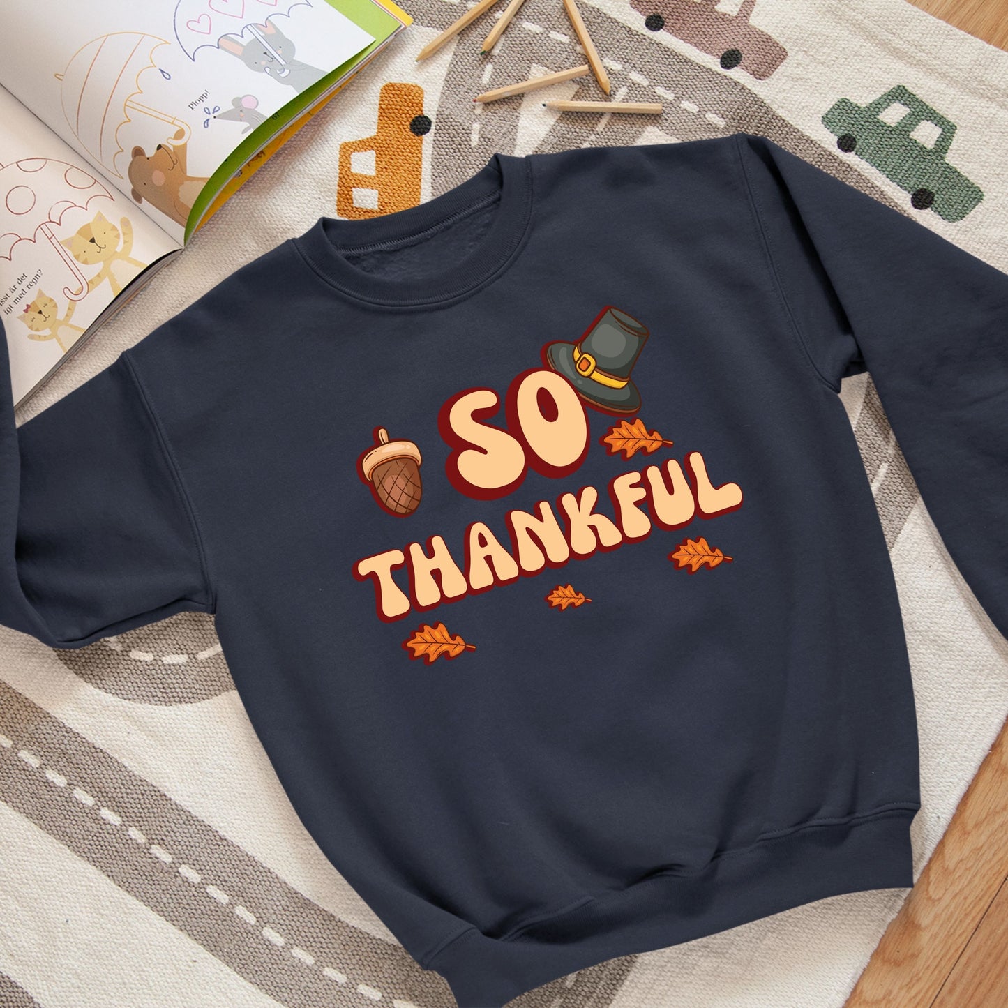 Thanksgiving Thankful Sweatshirt, Thanksgiving Sweatshirt, Thanksgiving Sweater for Kids, Thanksgiving Gift Ideas, Funny Thanksgiving