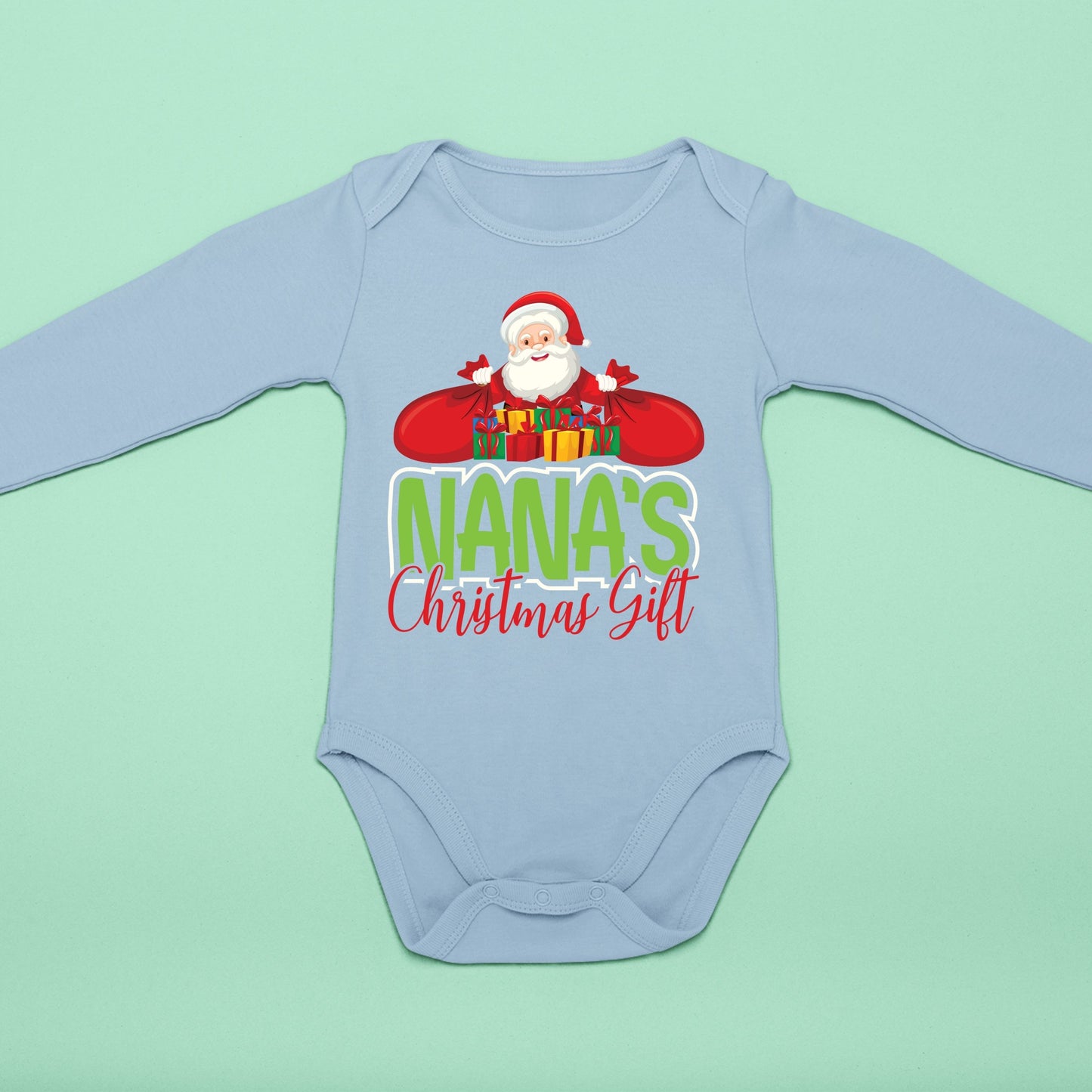 Nana's Christmas Gift, Christmas Bodysuits For Kids, Christmas Long Sleeves, Christmas Bodysuits, Christmas Onesies, Christmas Present