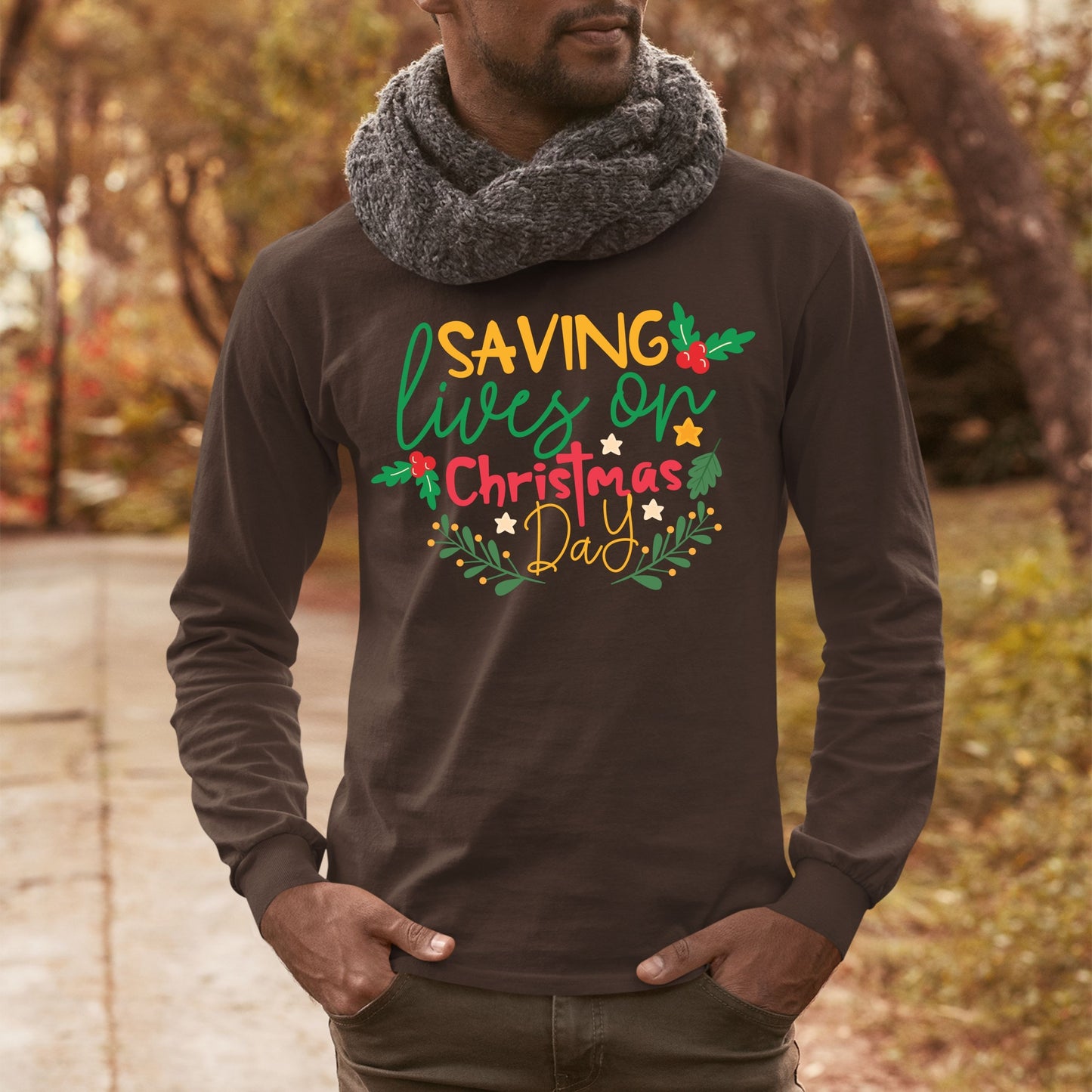 Saving Lives on Christmas Day, Christmas Shirt,  Sweatshirt, Christmas School TShirt, Doctor Shirt, , 2022 Christmas, Doctor Gift for Him