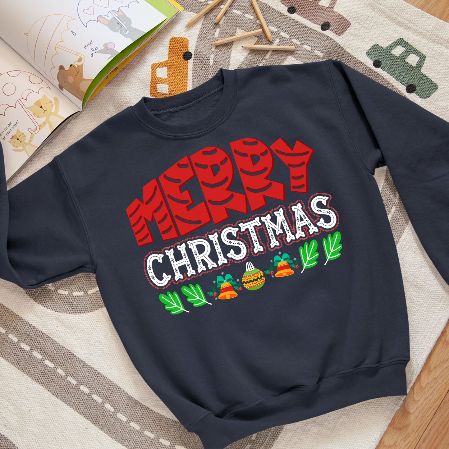 Merry Christmas, Christmas Long Sleeves, Christmas Crewneck For Youth, Christmas Present, Christmas Sweatshirt, Christmas Sweater