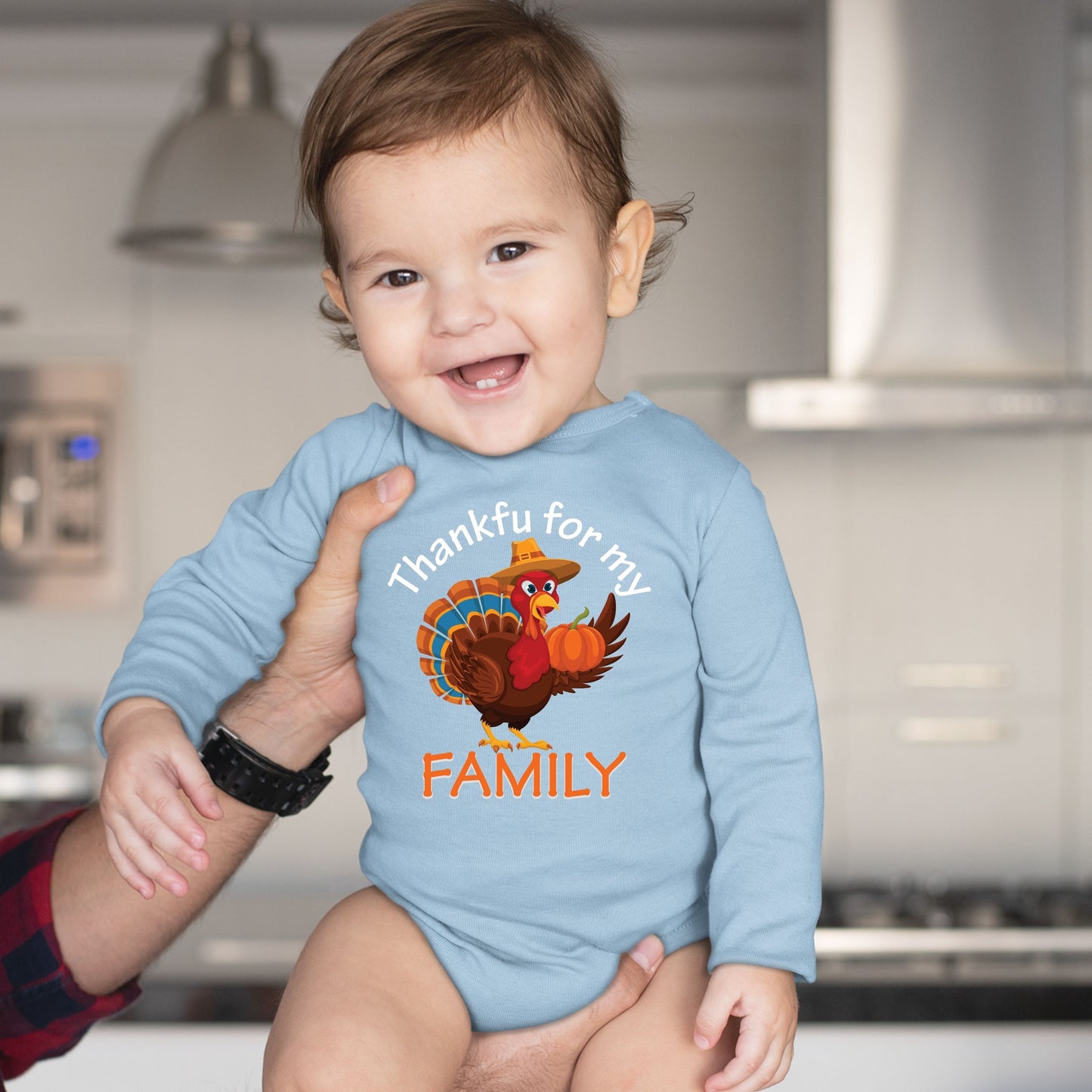 Thankful For My Family Bodysuit, Thanksgiving Bodysuit, Thanksgiving Bodysuit for Kid, Thanksgiving Gift, Cute Thanksgiving