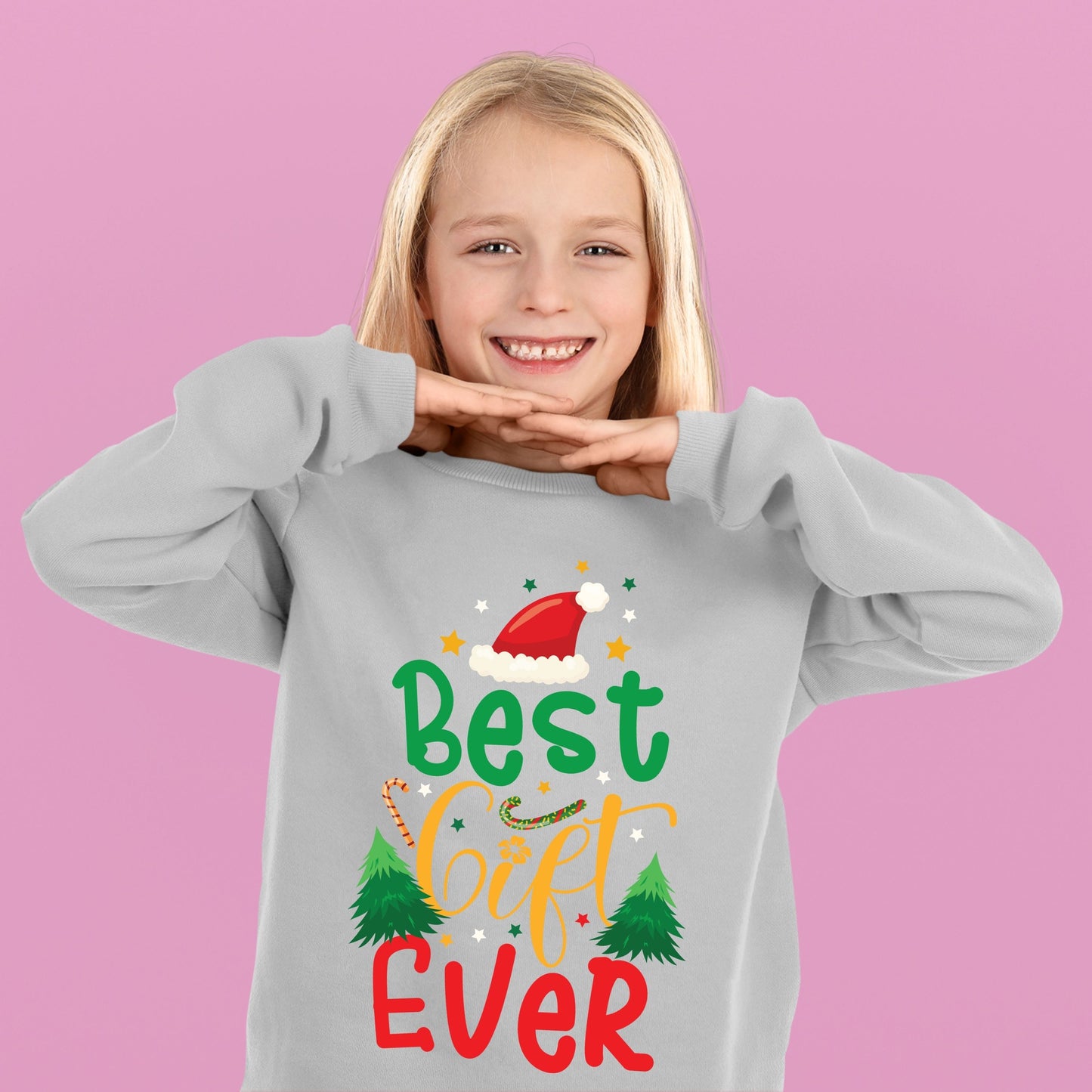 Best Gift Ever, Christmas Crewneck For Youth, Christmas Long Sleeves, Christmas Sweatshirt, Christmas Sweater, Christmas Present