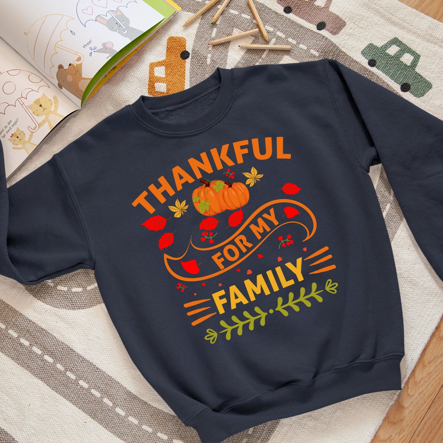 Thanksgiving Thankful Sweatshirt, Thanksgiving Sweatshirt, Thanksgiving Sweater for Kids, Thanksgiving Gift, Funny Thanksgiving Sweatshirt