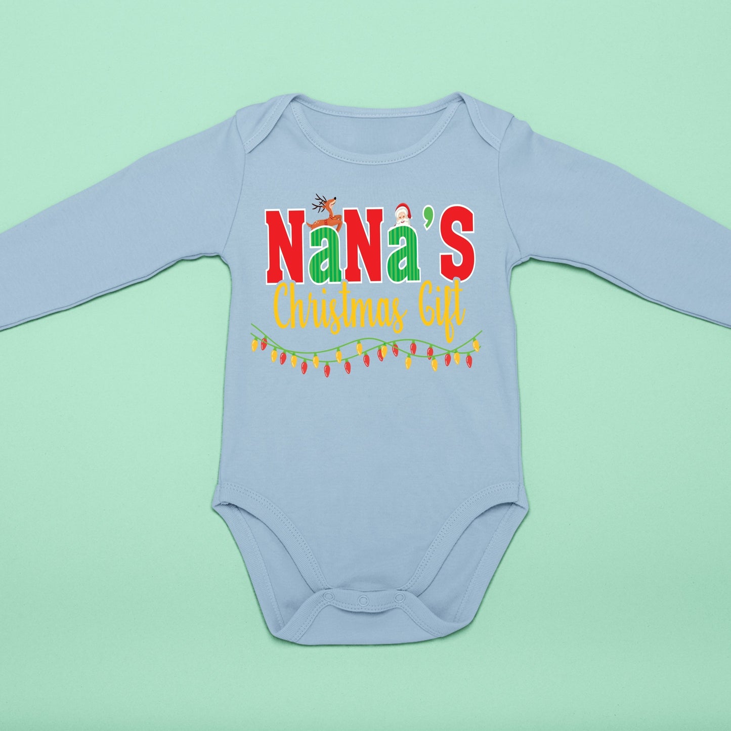 Nana's Christmas Gift, Christmas Long Sleeves, Christmas Bodysuits For Kids, Christmas Bodysuits, Christmas Onesies, Christmas Present