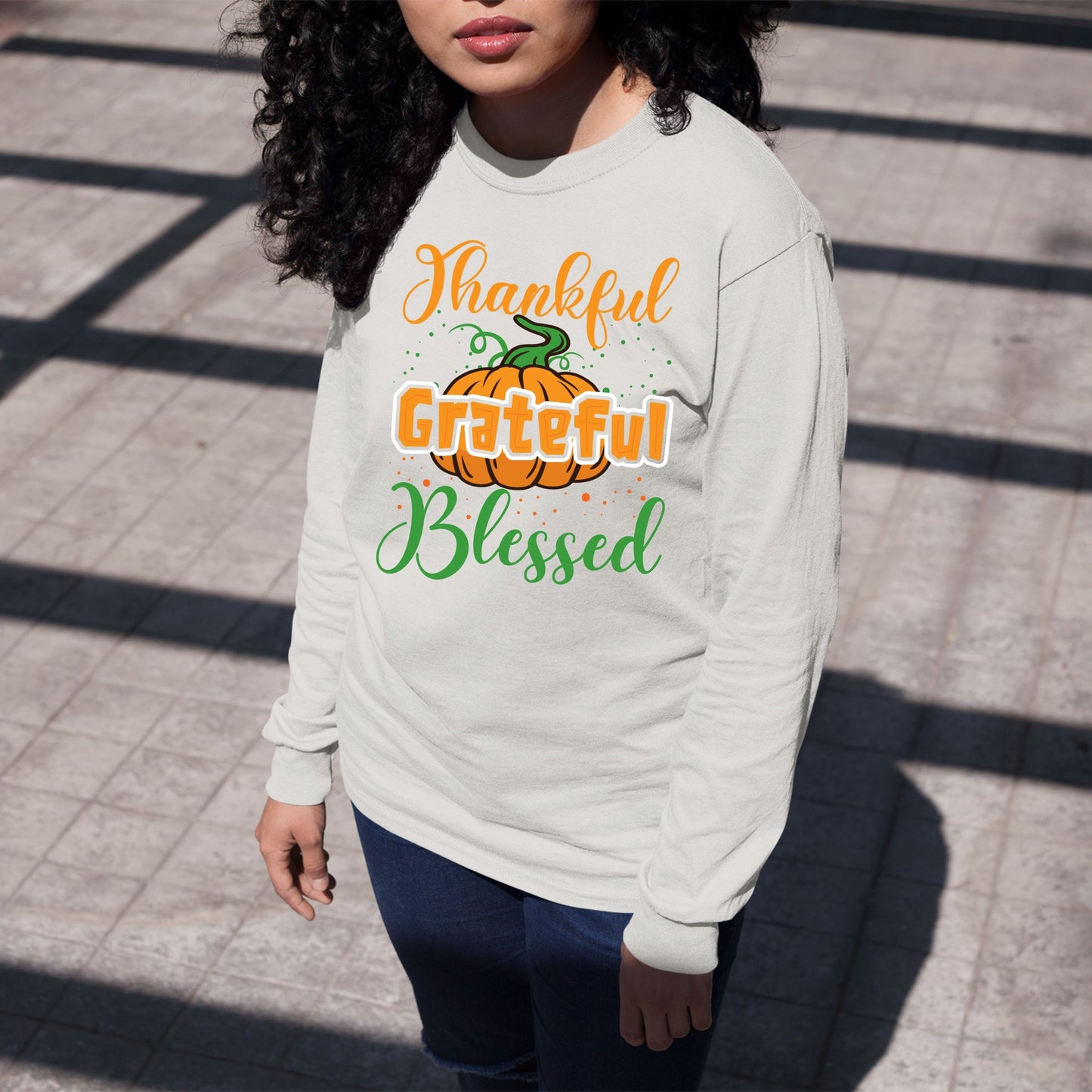 Thankful Grateful Blessed, Thanksgiving Sweatshirt, Thanksgiving Sweater for Women, Thanksgiving Gift Ideas, Cute Thanksgiving