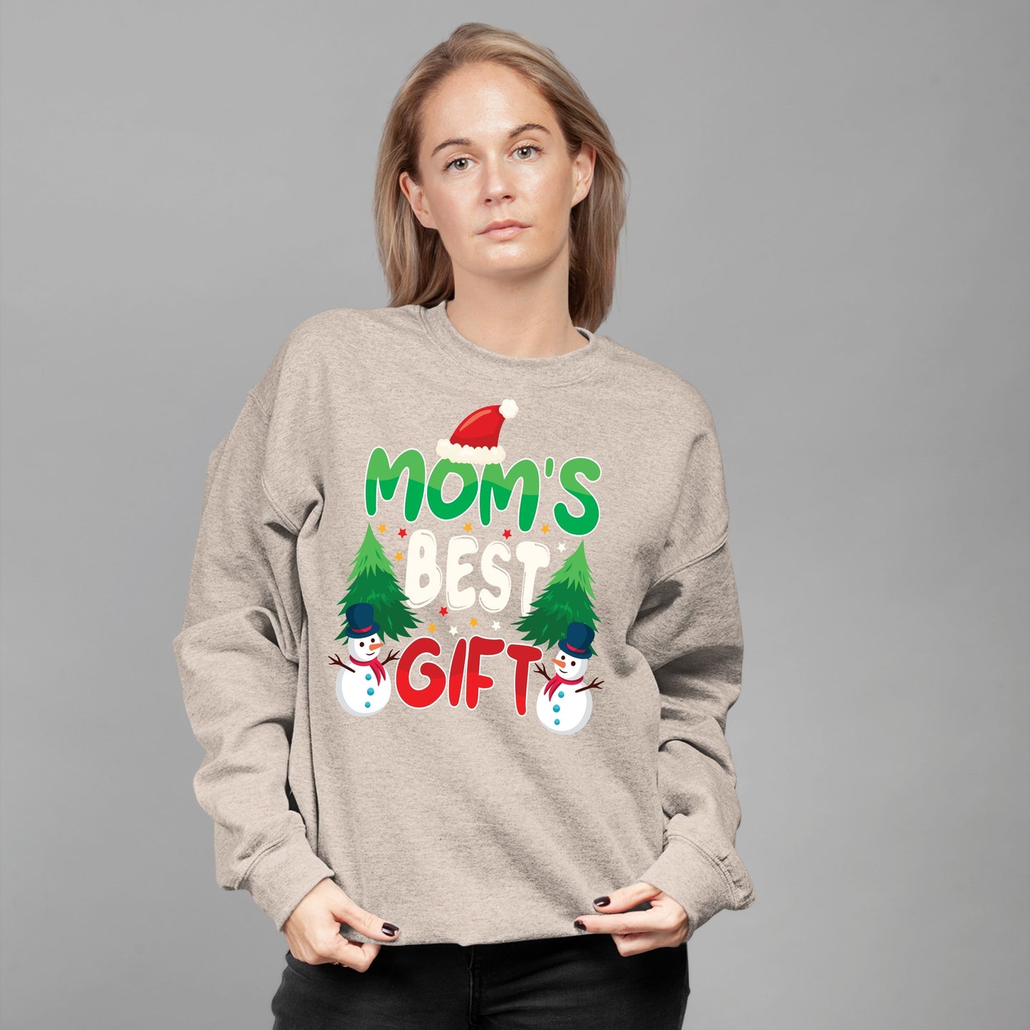 Mom's Best Gift, Christmas Long Sleeves, Christmas Sweater, Christmas Crewneck For Women, Christmas Present, Christmas Sweatshirt