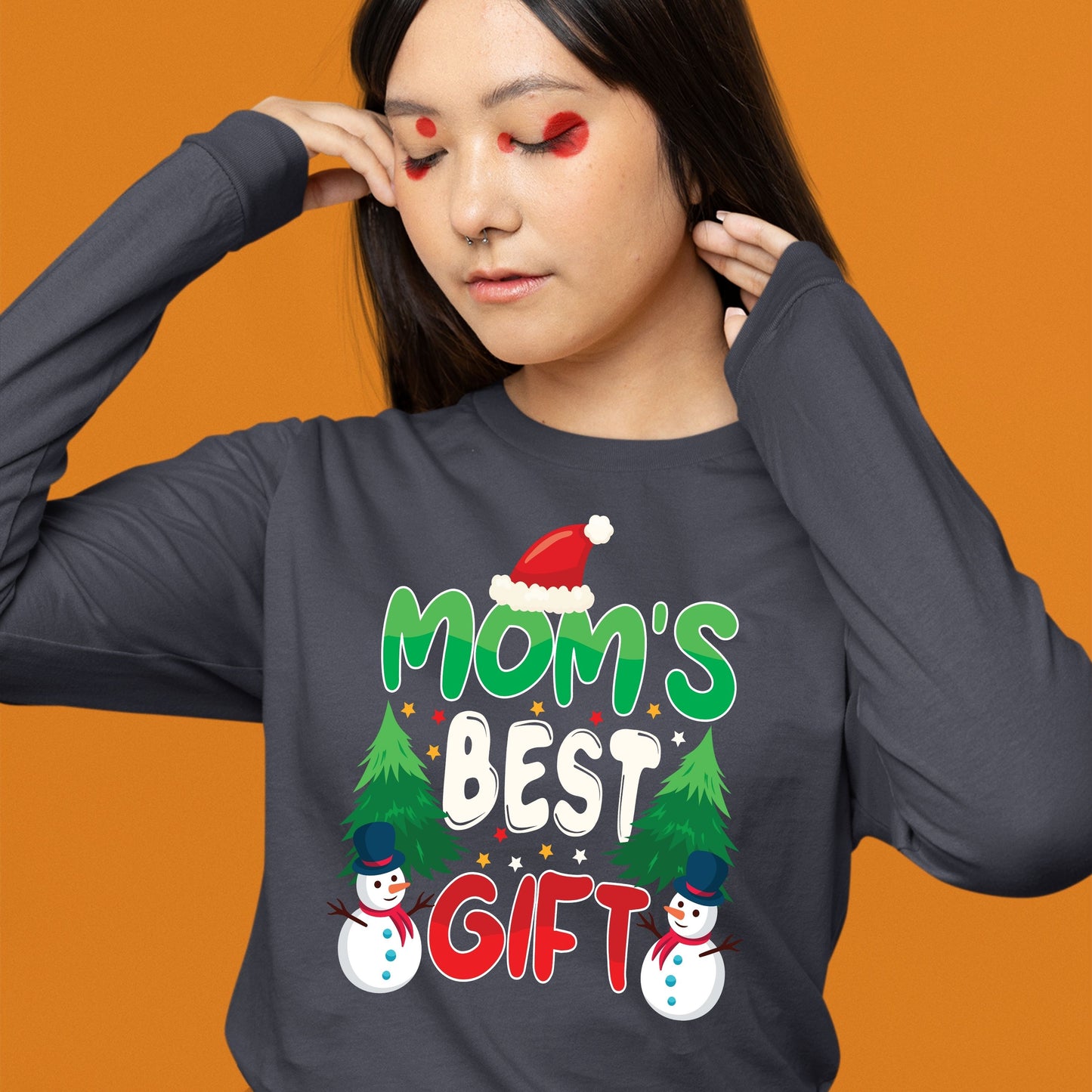 Mom's Best Gift, Christmas Long Sleeves, Christmas Sweater, Christmas Crewneck For Women, Christmas Present, Christmas Sweatshirt