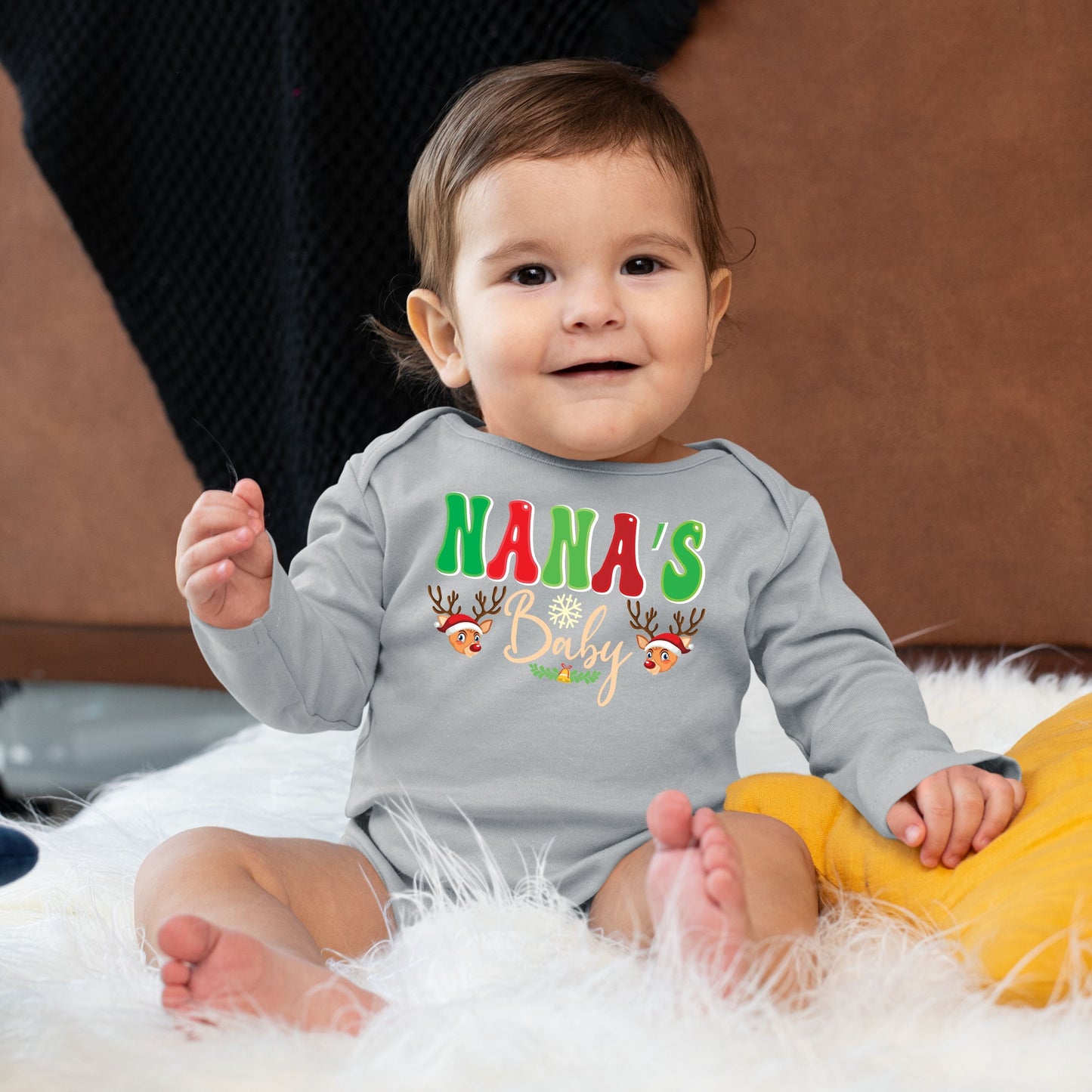 Nana's Baby, Christmas Bodysuits For Kids, Christmas Long Sleeves, Christmas Present, Christmas Onesies, Christmas Bodysuits