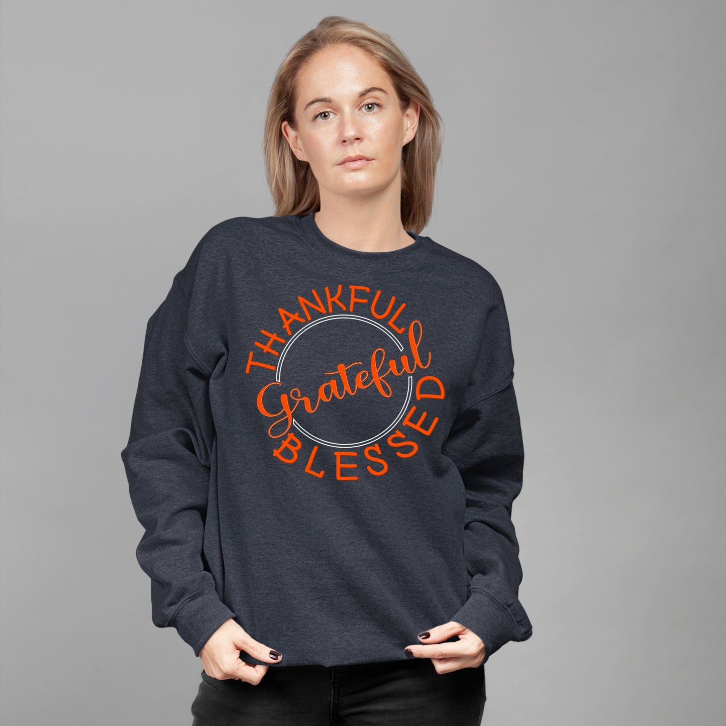 Thankful Grateful Blessed, Thanksgiving Sweatshirt, Thanksgiving Sweater for Women, Thanksgiving Gift Ideas, Cute Thanksgiving