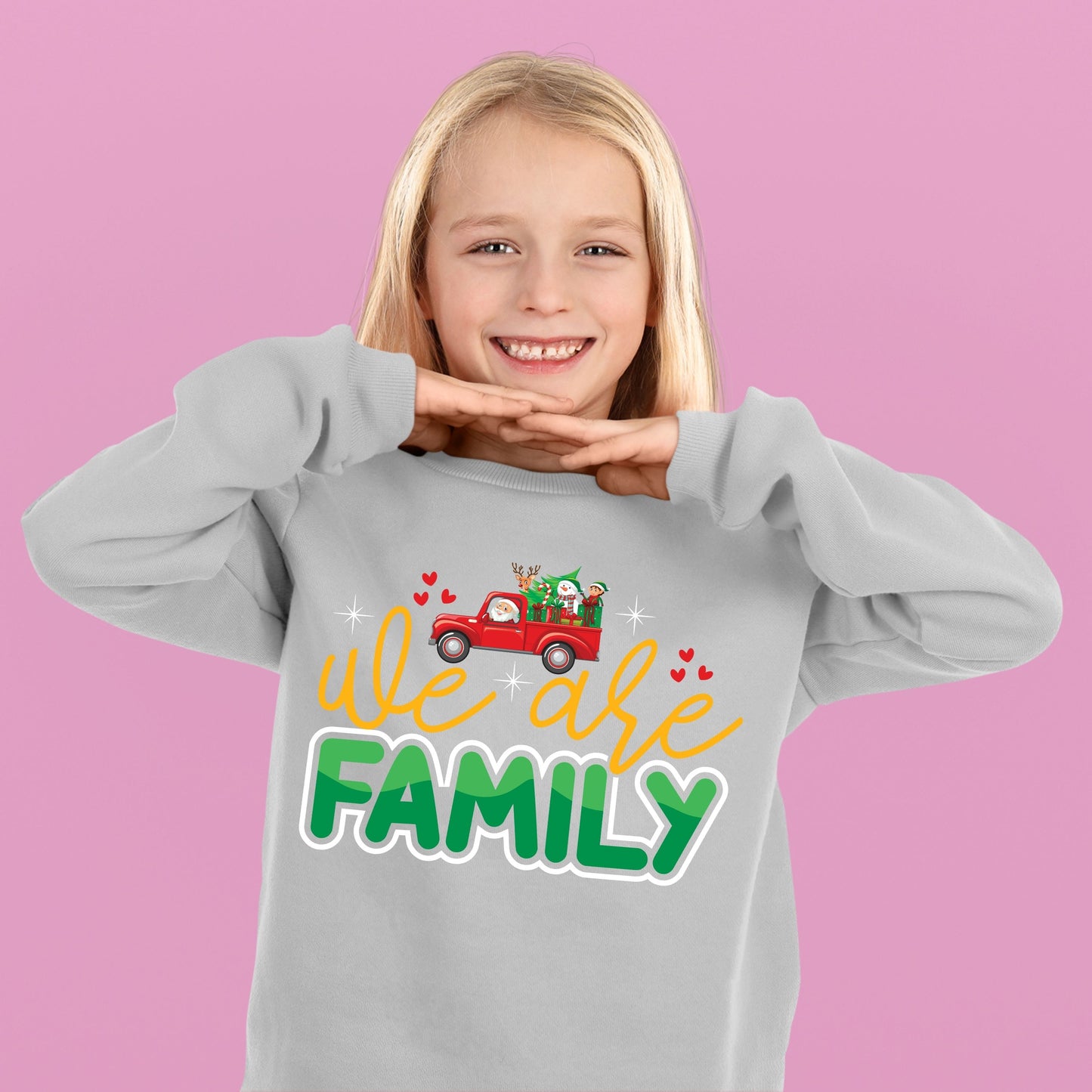 We Are Family, Christmas Crewneck For Youth, Christmas Sweatshirt, Christmas Sweater, Christmas Long Sleeves, Christmas Present