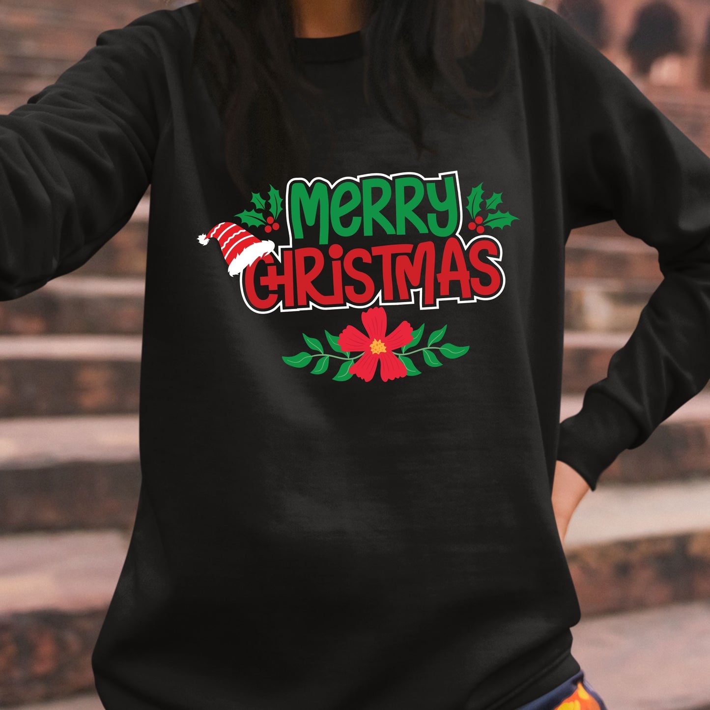 Merry Christmas, Christmas Long Sleeves, Christmas Sweater, Christmas Sweatshirt, Christmas Crewneck For Youth, Christmas Present