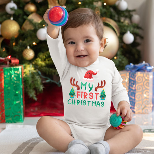 My First Christmas, Christmas Bodysuits, Christmas Long Sleeves, Christmas Bodysuits For Kids, Christmas Onesies, Christmas Present