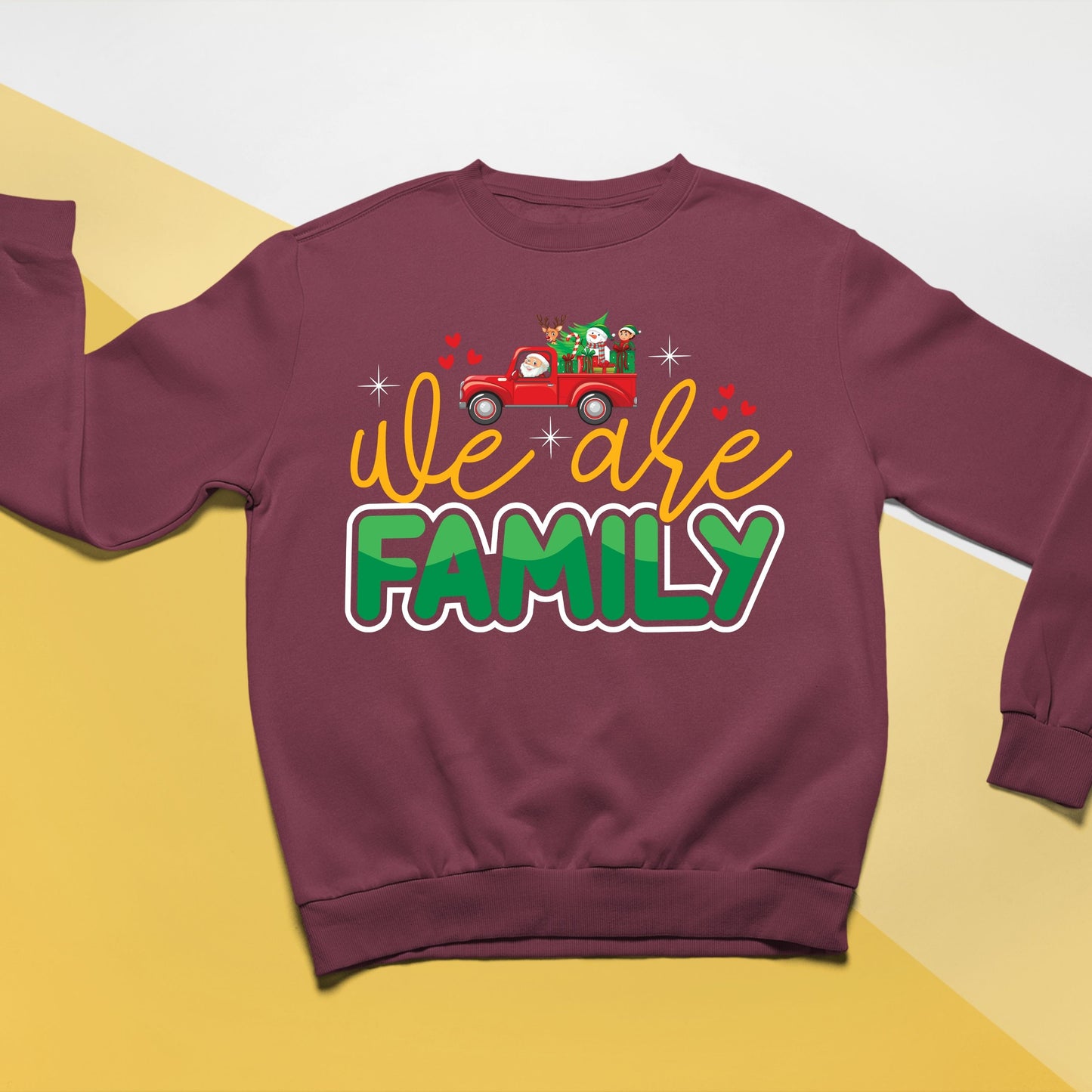 We Are Family, Christmas Crewneck For Youth, Christmas Sweatshirt, Christmas Sweater, Christmas Long Sleeves, Christmas Present