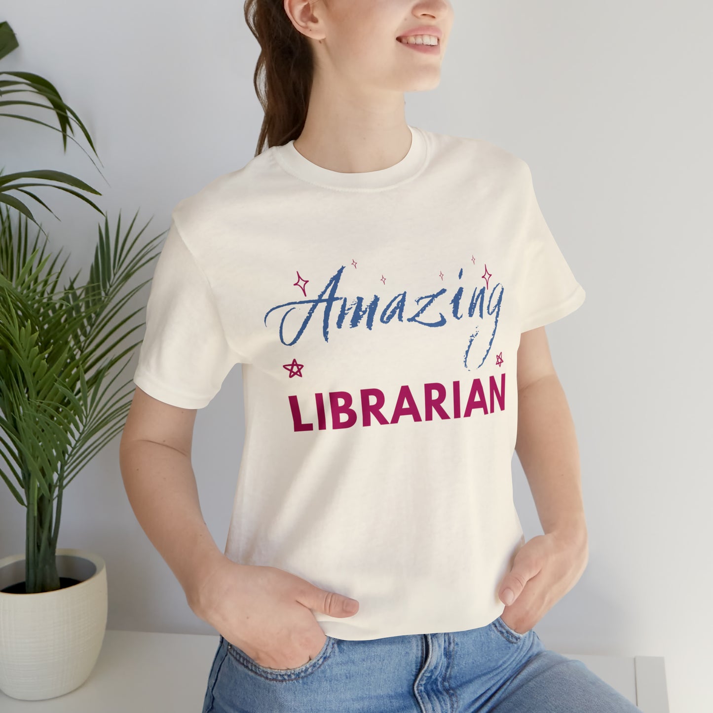 Amazing Librarian Unisex Jersey Short Sleeve Tee