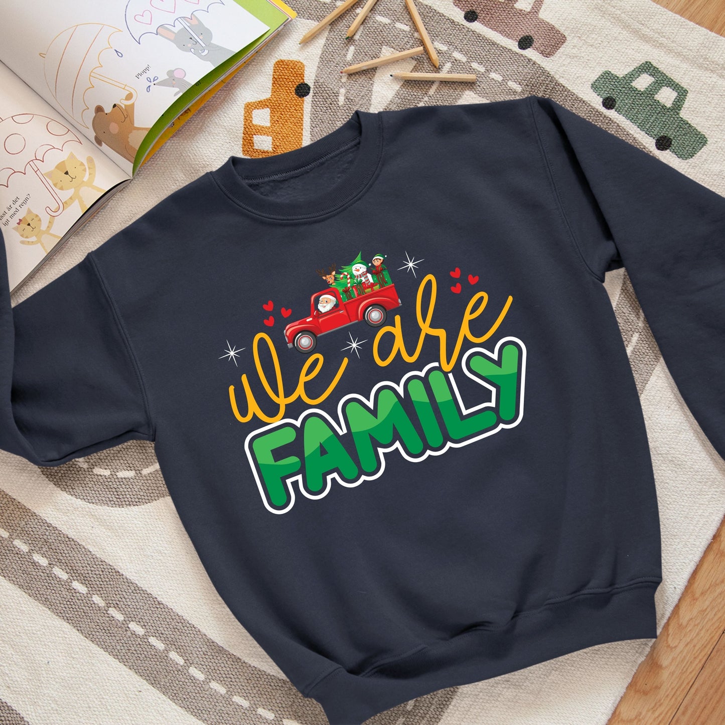 We Are Family, Christmas Crewneck For Youth, Christmas Sweatshirt, Christmas Sweater, Christmas Long Sleeves, Christmas Present