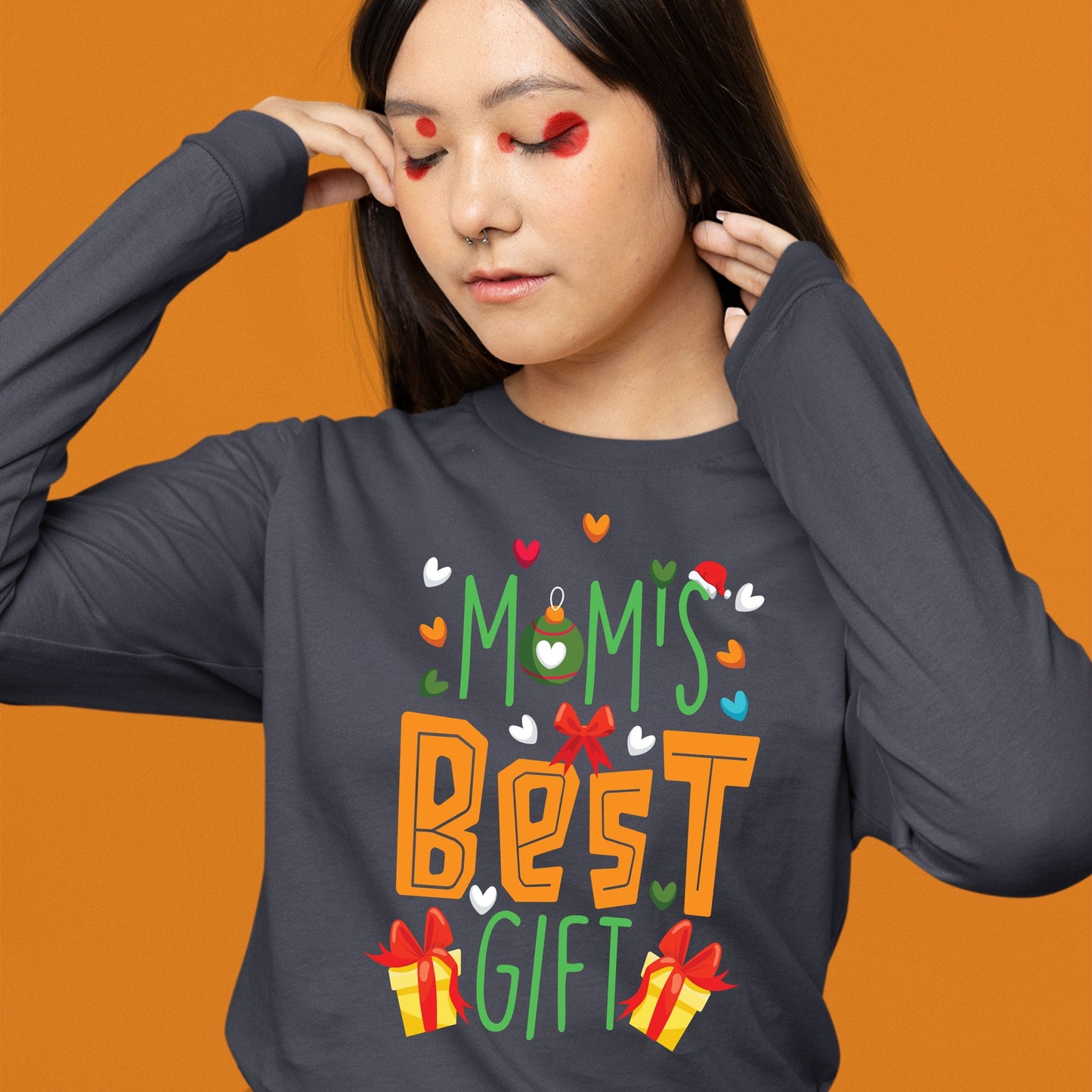 Mom's Best Gift, Christmas Long Sleeves, Christmas Crewneck For Women, Christmas Sweatshirt, Christmas Sweater, Christmas Present