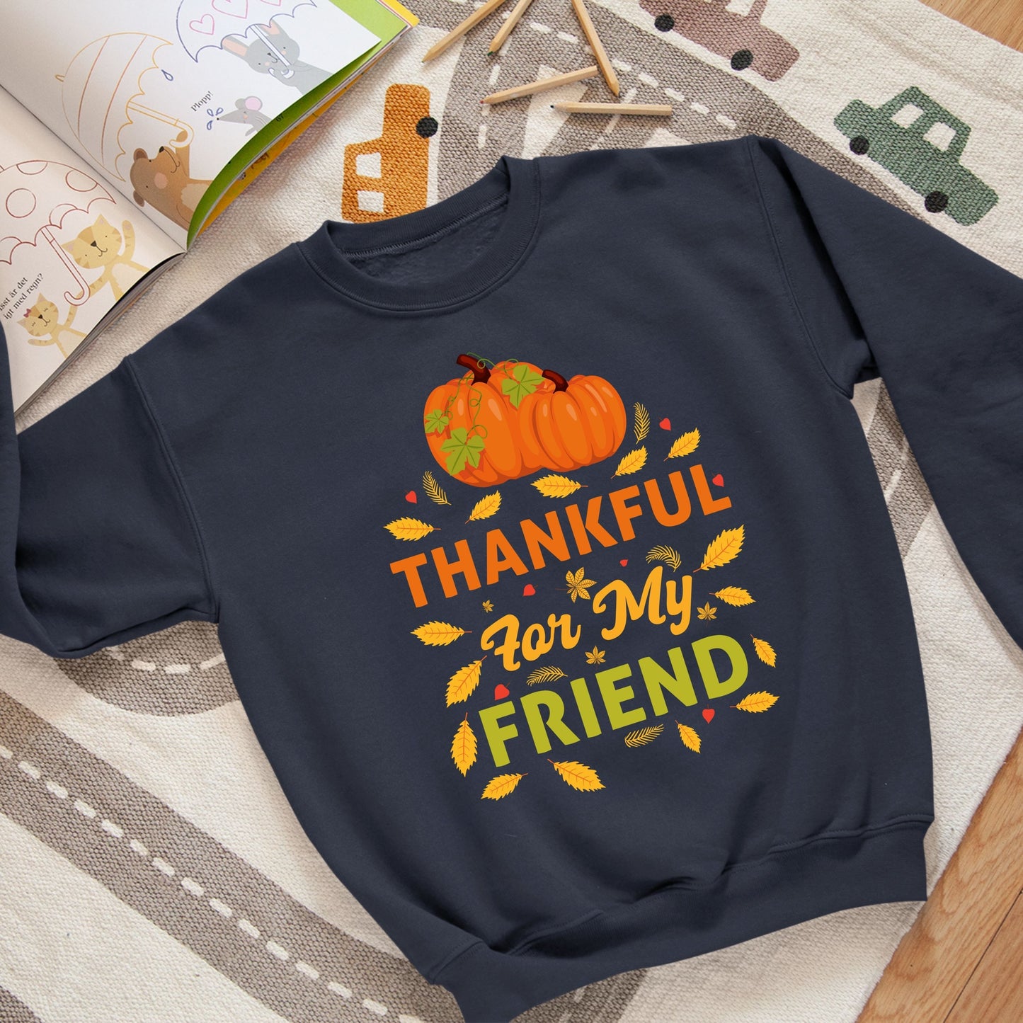 Thanksgiving Thankful Sweatshirt, Thanksgiving Sweatshirt, Thanksgiving Sweater for Kids, Thanksgiving Gift, Funny Thanksgiving Sweatshirt