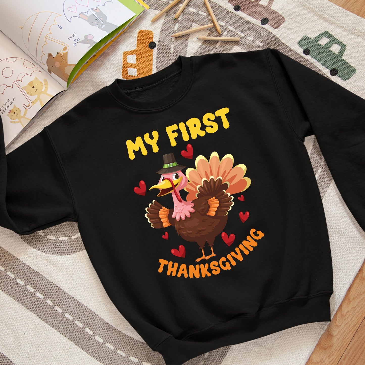 My First Thanks Giving, Thanksgiving Sweatshirt, Thanksgiving Sweater for kids, Thanksgiving Gift Ideas, Cute Thanksgiving