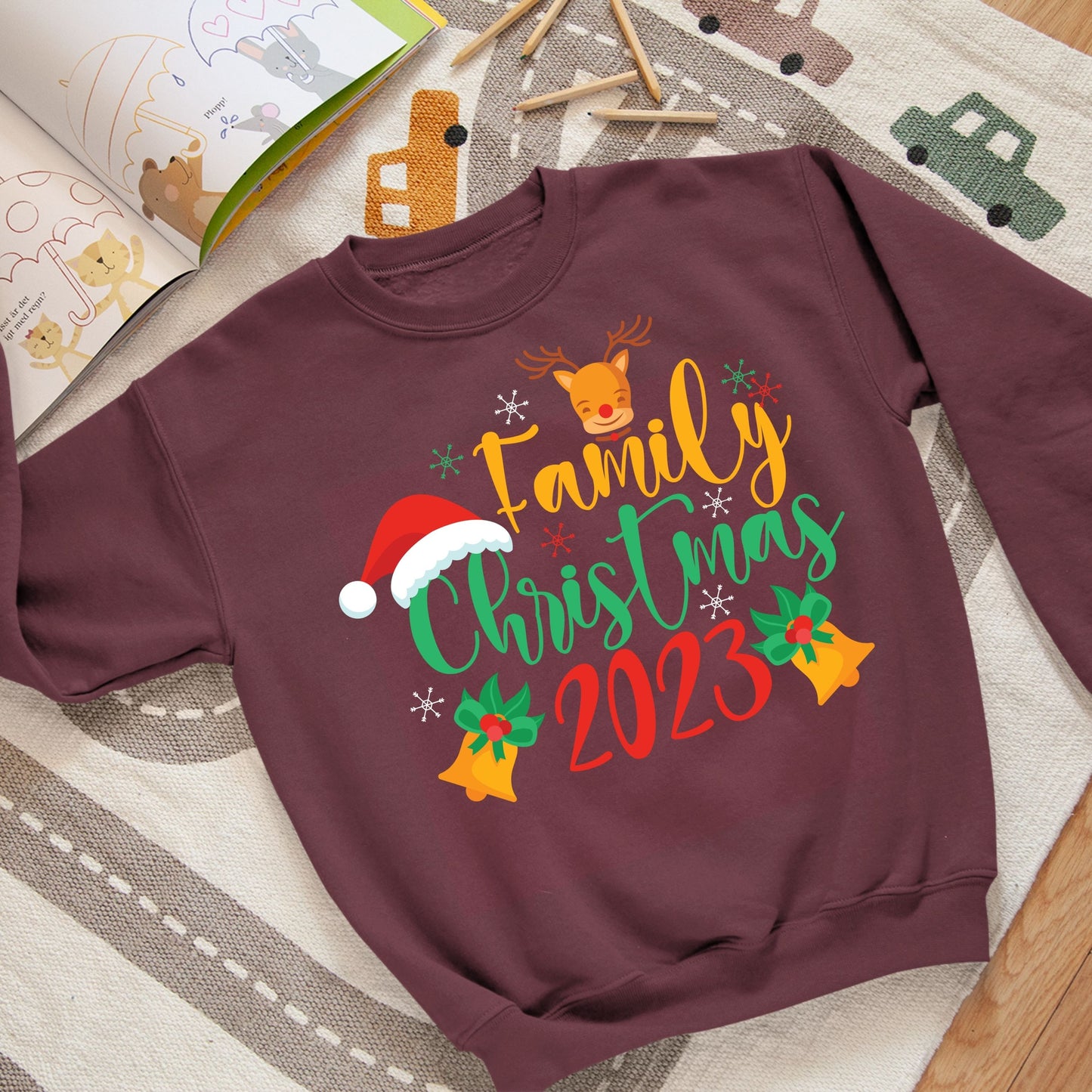Family Christmas 2023, Christmas Long Sleeves, Christmas Crewneck For Youth, Christmas Sweatshirt, Christmas Sweater, Christmas Present