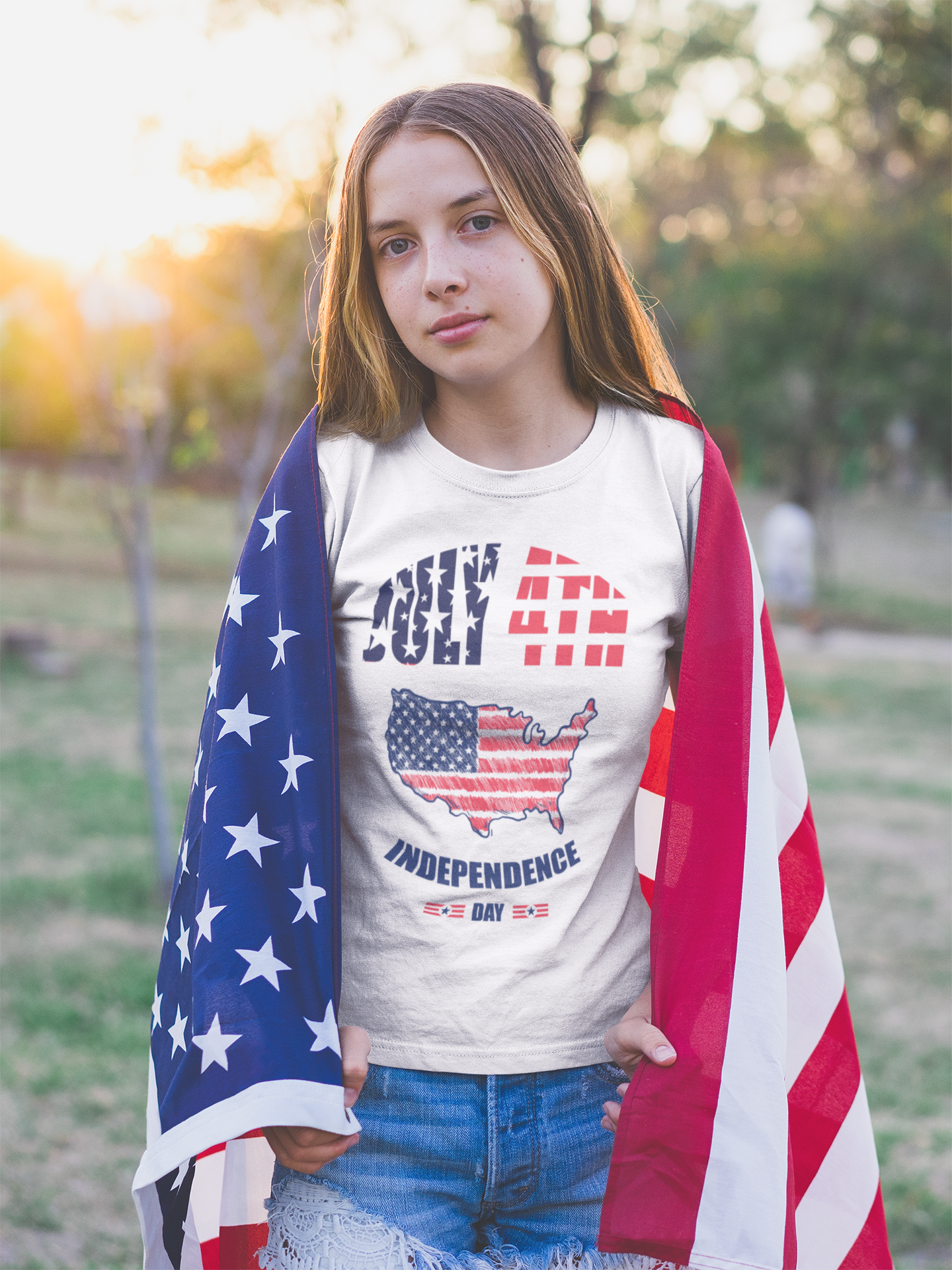4th of July Independence Day Youth Short Sleeve Tee