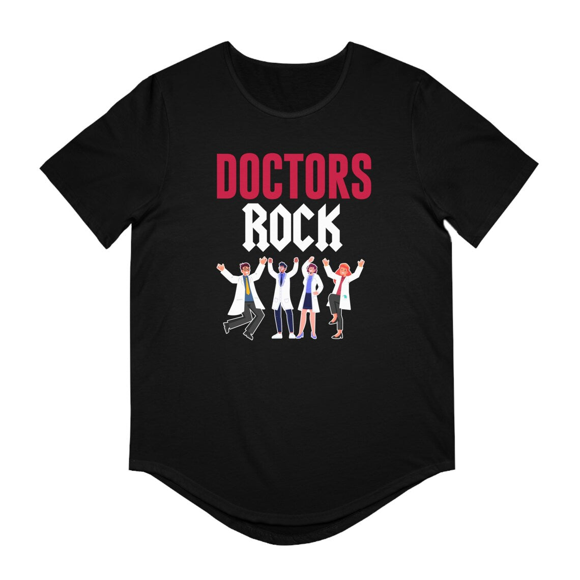 Doctors Rock Men's Jersey Curved Hem Tee, Doctor shirts, Doctor gift ideas, New Doctor shirt, doctors gift, Doctor team shirt