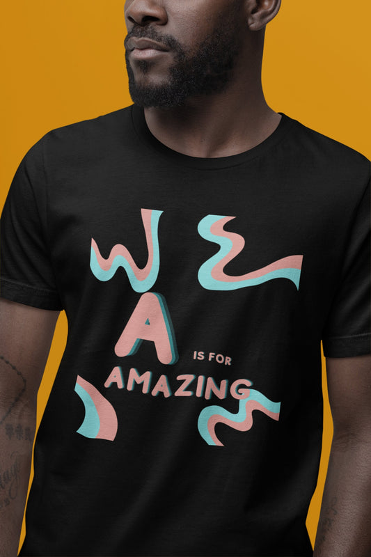 A is for Amazing Men's Performance T-Shirt, Men shirt, gift for men, dads shirt, gift for dads
