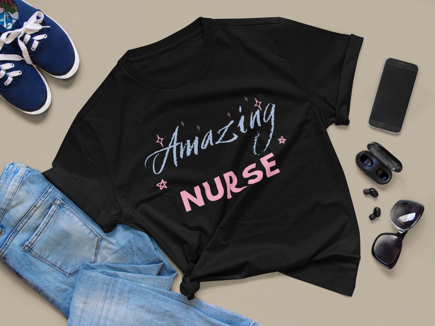 Amazing Nurse Unisex Jersey Short Sleeve Tee