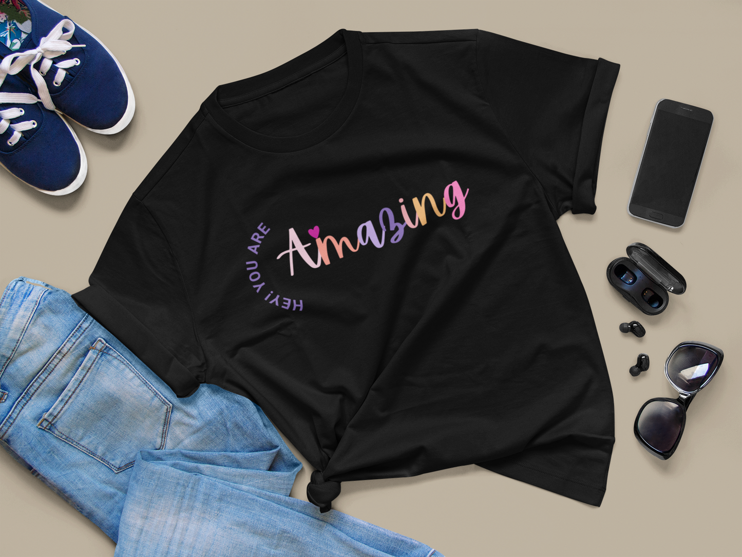 Hey You Are Amazing Unisex Jersey Short Sleeve Tee