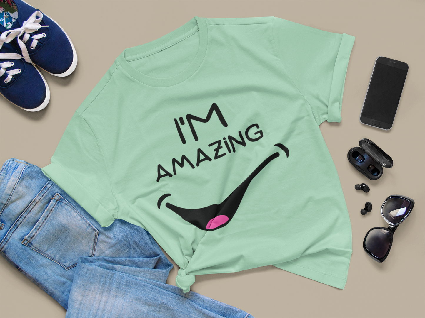 Cheeky Smile I'm Amazing | Unisex Jersey Tee