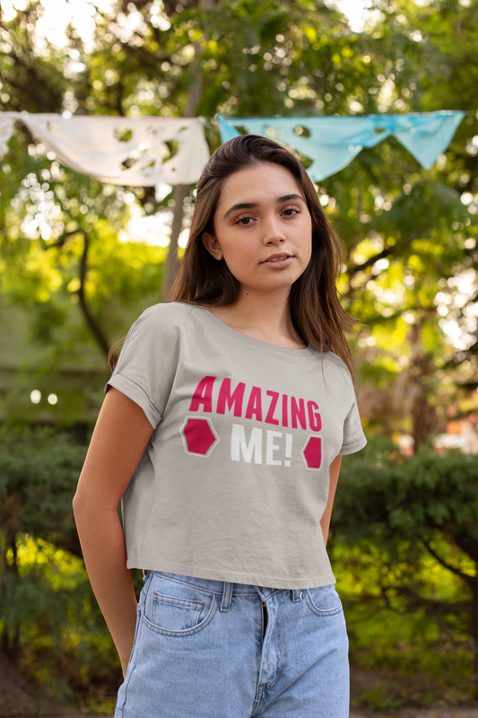 Amazing Me Women's Flowy Cropped Tee, Amazing shirts, Inspirational shirts, Motivational Shirts, Positive shirts, Trendy tees