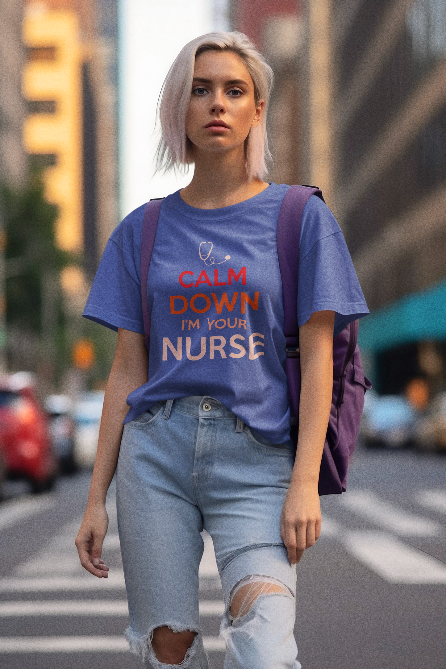 Calm Down I'm Your Nurse, Nursing Retirement Gifts, Nursing School, Nurse Shirt, Nurse Life, Medical Office Gift, Stethoscope Charm