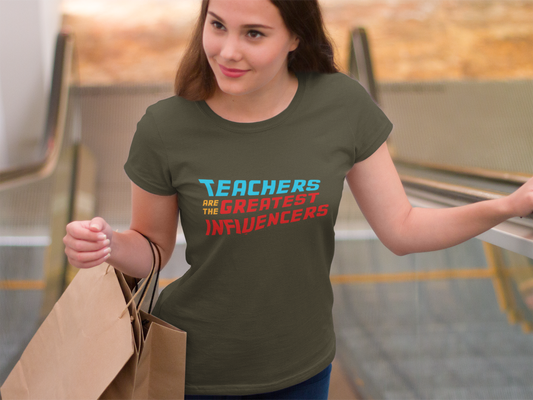 Teachers Are the Greatest Influencers, Gift for Teacher, Teacher Shirt, Student Shirt, Back to School Shirt, Teacher Appreciation, Teachers Gift, Sqaud Shirt, Team Teacher Shirt