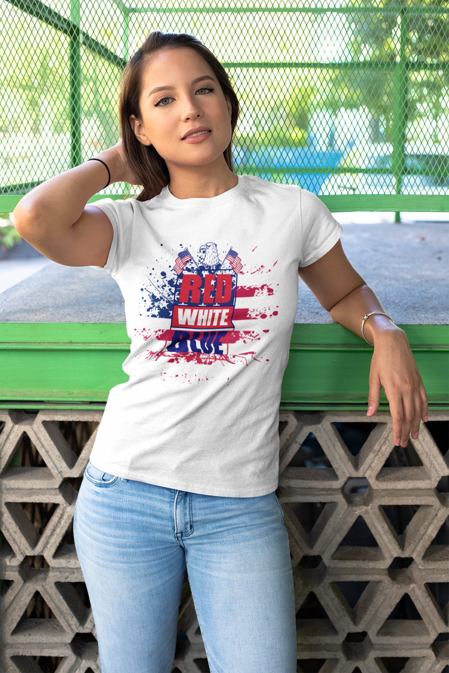 Red White Blue Youth Short Sleeve Tee