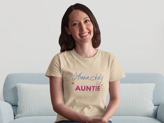 Women's Favorite Tee - Amazing Auntie Shirt with Unique Design