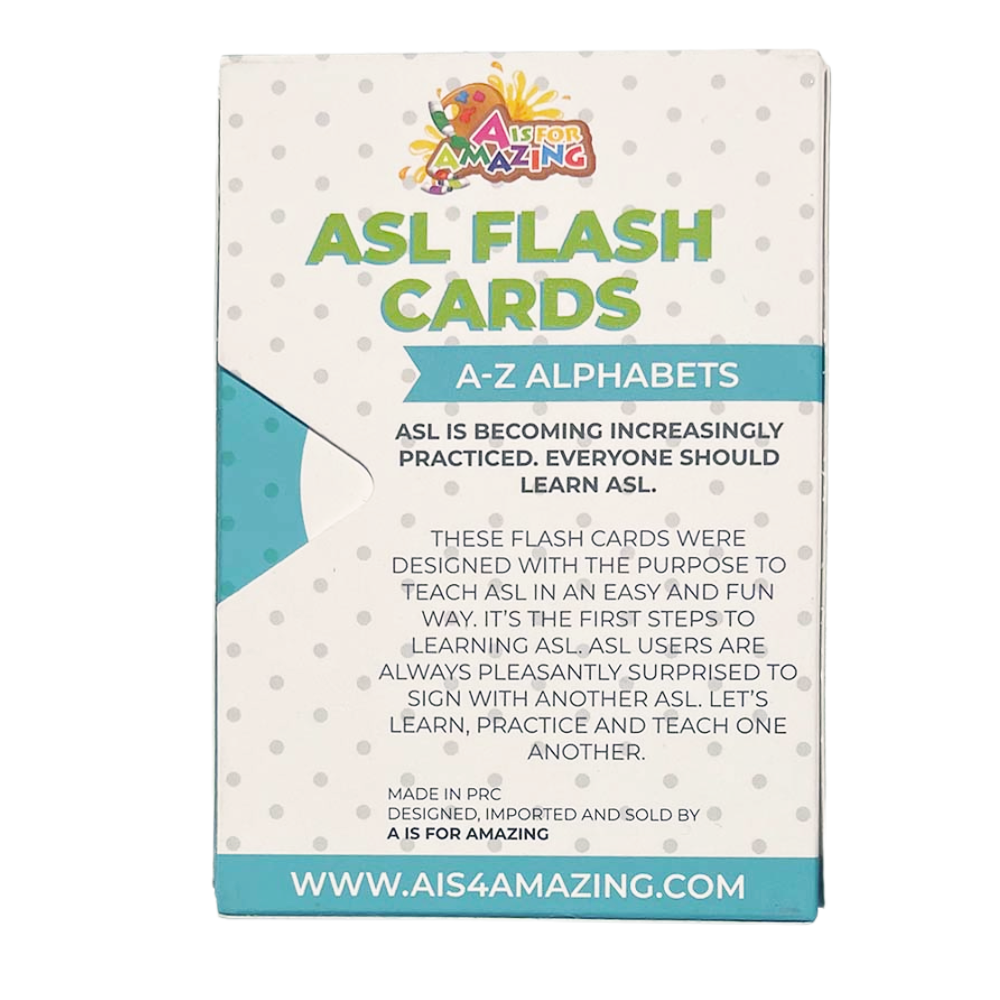 ASL alphabet flash cards
